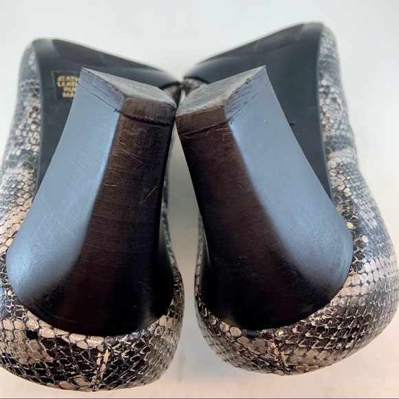 AGL Attilio Giusti Leombruni Pointy Toe Grisu Grey Snake Mules size 12.5 42.5 - Picture 11 of 11